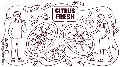 Foto Fresh citrus fruit healthy lifestyle concept with refreshing summer beverage
