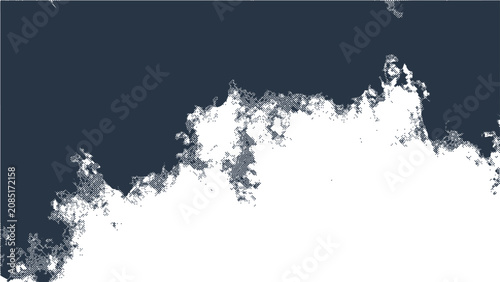 Tableau sur toile Dark blue and white textured abstract background, representing deep space or a t