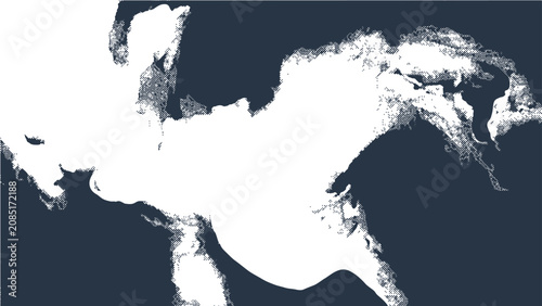 Fotografie Abstract ethereal smoke-like wisps in stark white contrast against a deep indigo