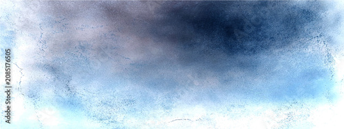 Картината върху платно Abstract textured background in cool blue and grey tones, evoking a sense of mystery and depth, like atmospheric mist or watercolor wash