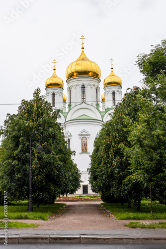 Orthodox St Catherine Cathedral in Pushkin town