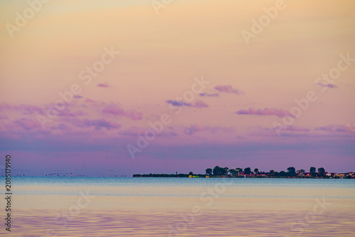 Schilderij op canvas Seascape at evening. Baltic Sea, Poland