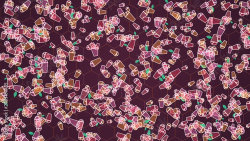 Foto Procedural art of Coffee plastic waster glasses background