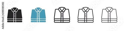 Fotografie Folded Apparel Vector Icon Set