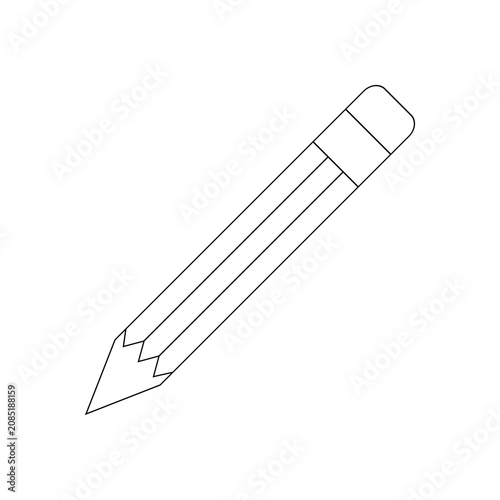 Pencil Icon line art for Graphic Design and Digital Editing