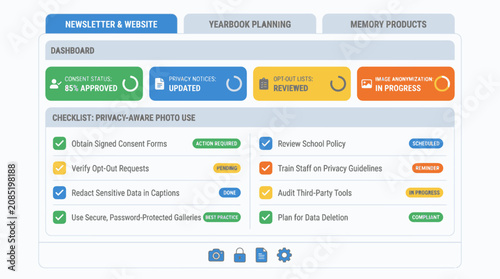 Back-To-School Privacy Aware Photo Use Management Dashboard