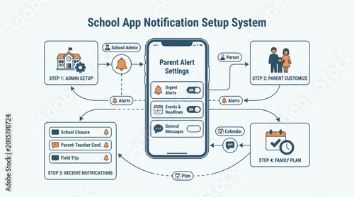 School App Notification Setup System for Back-To-School Communication