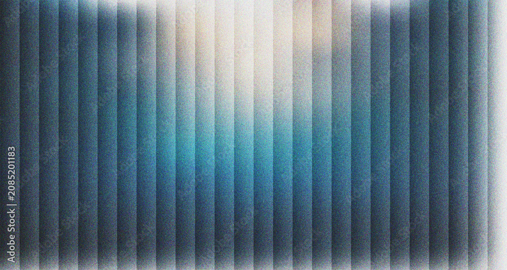 Fotografie Abstract blue and grey vertical striped pattern with a warm glowing light emanat