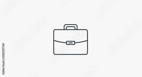 A simple line art illustration of a professional business briefcase icon