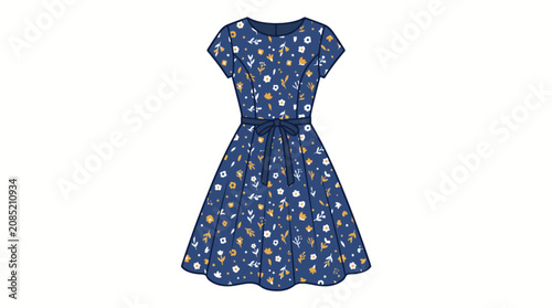 a line dress on a white background
