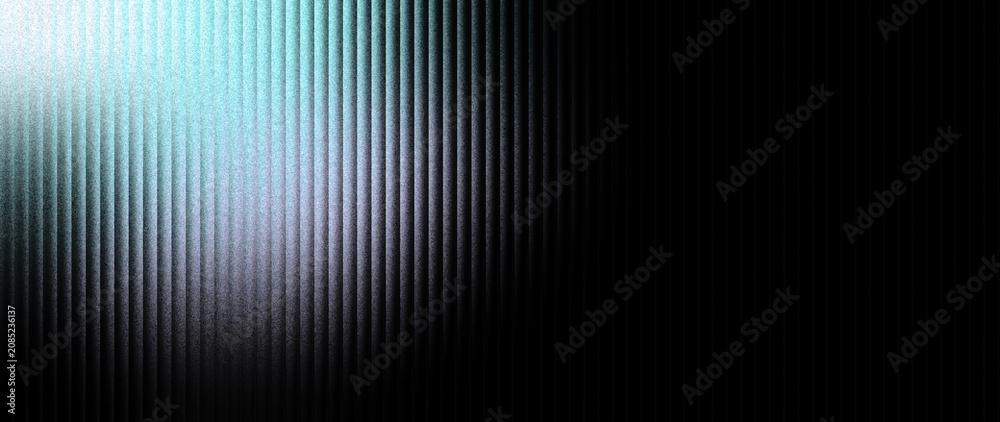 Fototapeta premium Minimalist reeded glass background in blue and silver hues with deep gradient tones for ultrawide marketing background and professional business branding.