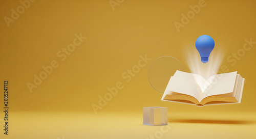 Innovative student examination preparation technique template highlighting creative study course curriculum development or academic knowledge generation with spacious copy space background