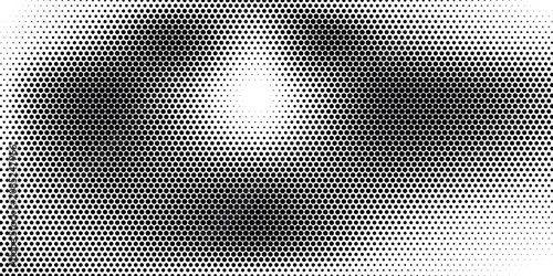 Halftone gradient. Dotted gradient, smooth dots spraying and halftones dot background seamless horizontal geometric pattern vector template set