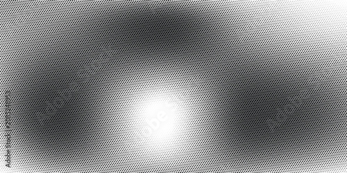 Halftone gradient. Dotted gradient, smooth dots spraying and halftones dot background seamless horizontal geometric pattern vector template set
