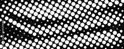 Halftone gradient. Dotted gradient, smooth dots spraying and halftones dot background seamless horizontal geometric pattern vector template set