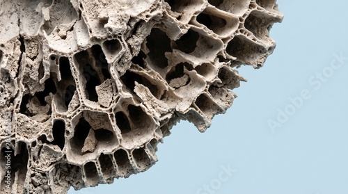Creative Bee nest, wasp hive, insect habitat, natural structure, close-up 2k