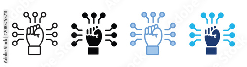 Fotografie Revolution icon set multiple style collection