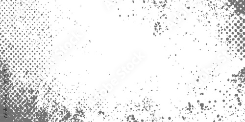 Konstfotografi Abstract textured background with distressed grunge effect, featuring a combination of halftone dots and scattered speckles, creating a vintage or retro aesthetic