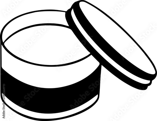 Bild auf Leinwand Cosmetic jar for hair wax pomade packaging and skincare icon
