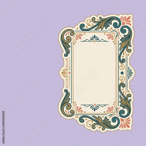 An elegant vintage frame with intricate floral and scroll patterns