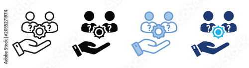 Bild auf Leinwand Resource shortage icon set multiple style collection