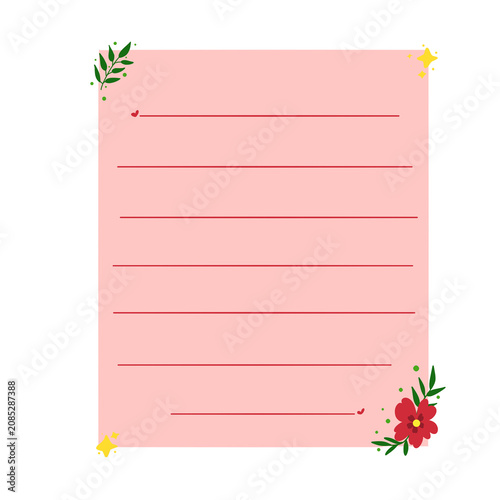 paper with flowers
