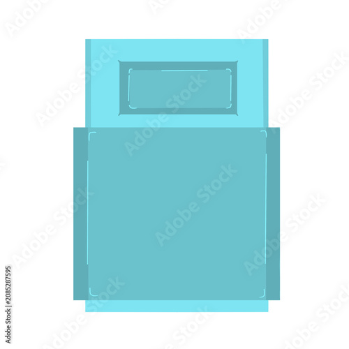 white paper bag isolated on white
