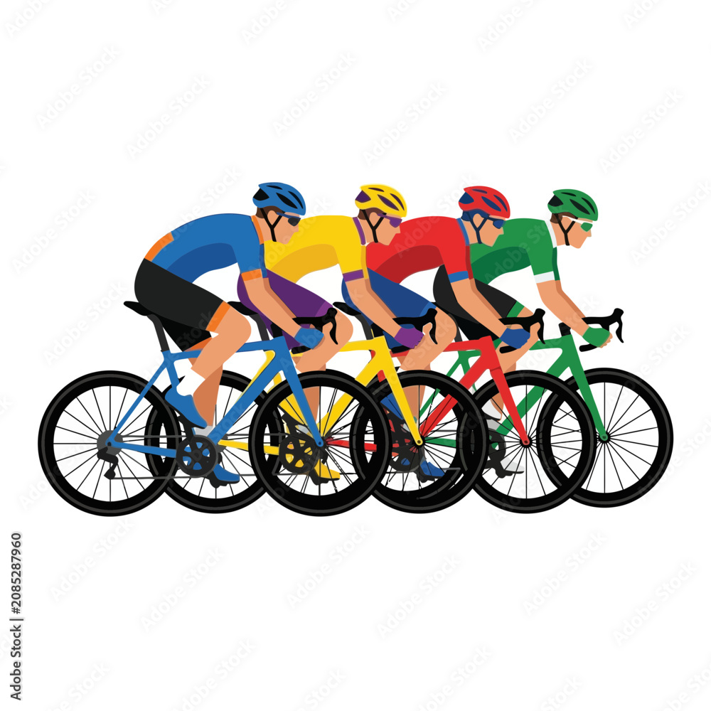 Fototapeta premium Cycling Race Group