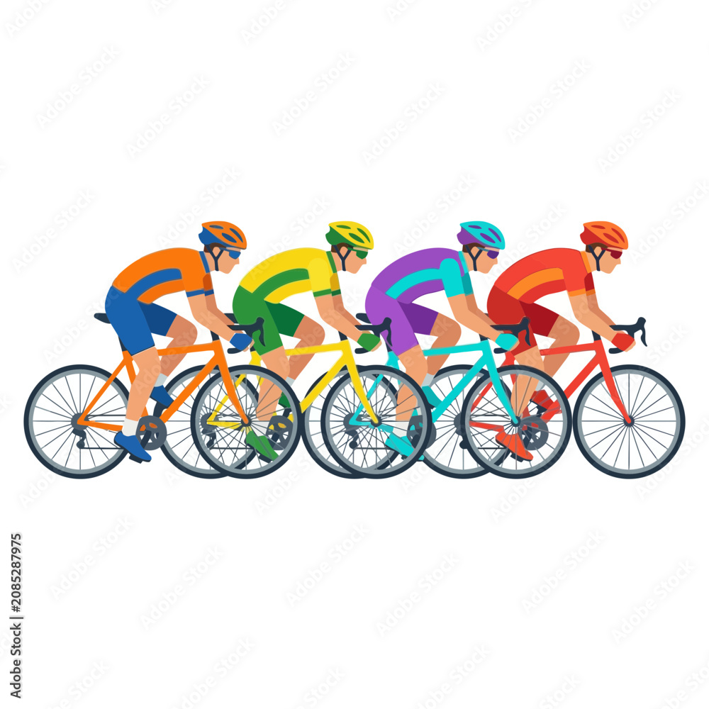 Fototapeta premium Cycling Race Team