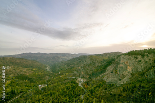 mountain landscape with clouds
