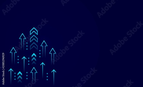 Arrow background. Neon arrow blue background. Arrows symbol on background. Colorful arrow icons. Glowing arrow signs.