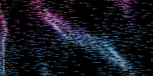 Foto Abstract vector background featuring scattered horizontal lines in vibrant blue,