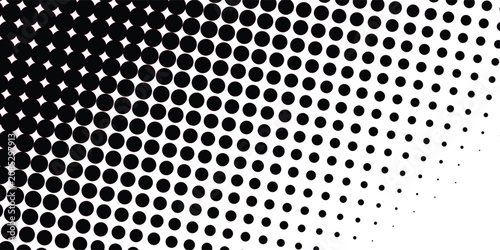 Abstract halftone pattern. Dotted backdrop with circles, dots, point large scale. Design element for web banners, posters, cards, wallpapers, sites. Black and white color
