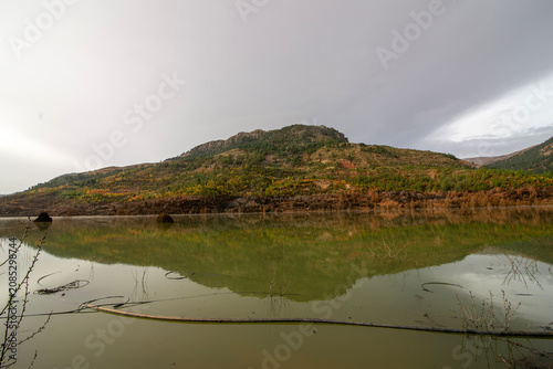 Reflection in the dam lake