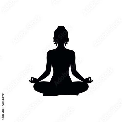 Yoga woman  silhouette