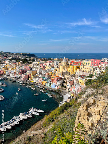 Procida Island, Italy – Colorful Marina Corricella Harbor and Historic Seaside Town