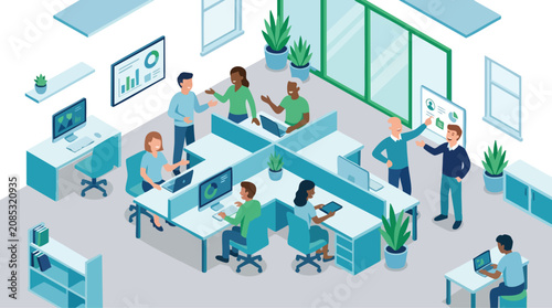 Coworkers Building Friendly Team Together