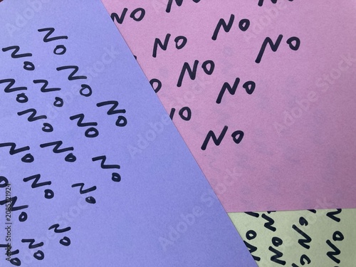 Fotografie no symbol, rejection concept, word rejection, refusal mark