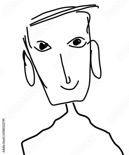 vector illustration of a man with glasses
