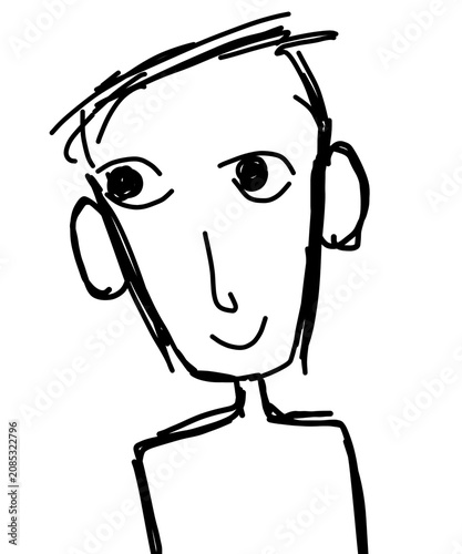 cartoon character of a man with headphones