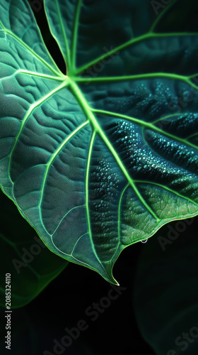 Detail of a green leaf