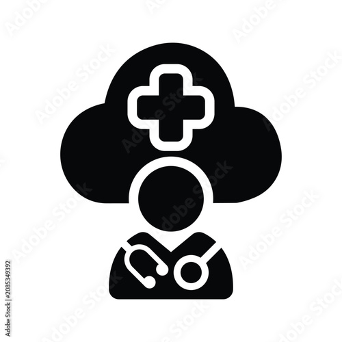 Tableau sur toile Cloud heath icon
