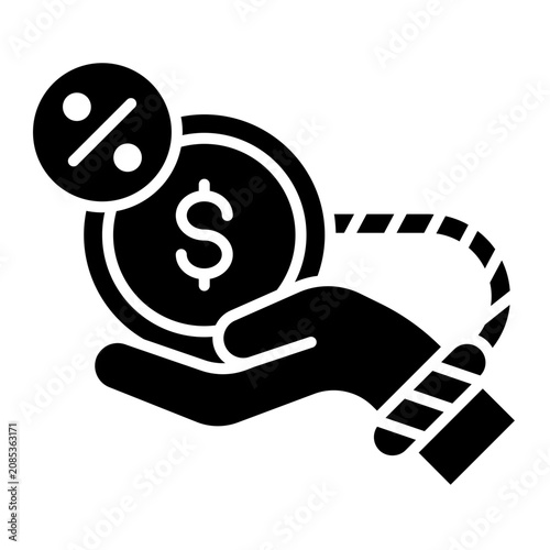 Photos Hand Holding Coin with Rope and Hook