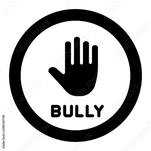 Foto Stop Hand Sign Against Bullying Behavior