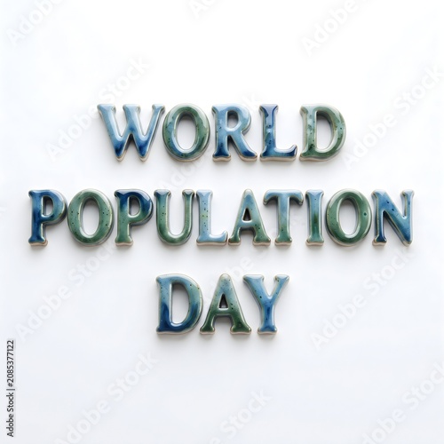 World Population Day Graphic Resource on White Background