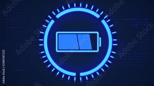 Low battery digital animation icon