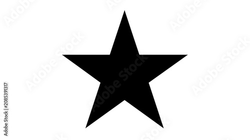 Canvastavla Black five-pointed star shape