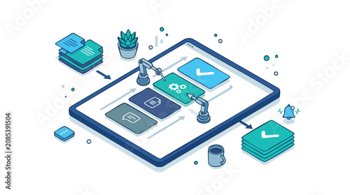 Isometric Workflow Checklist Automation