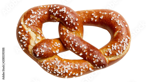 Foto Soft pretzel with coarse salt topping