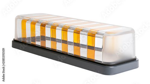 Fotografía Rectangular amber and white strobe light bar